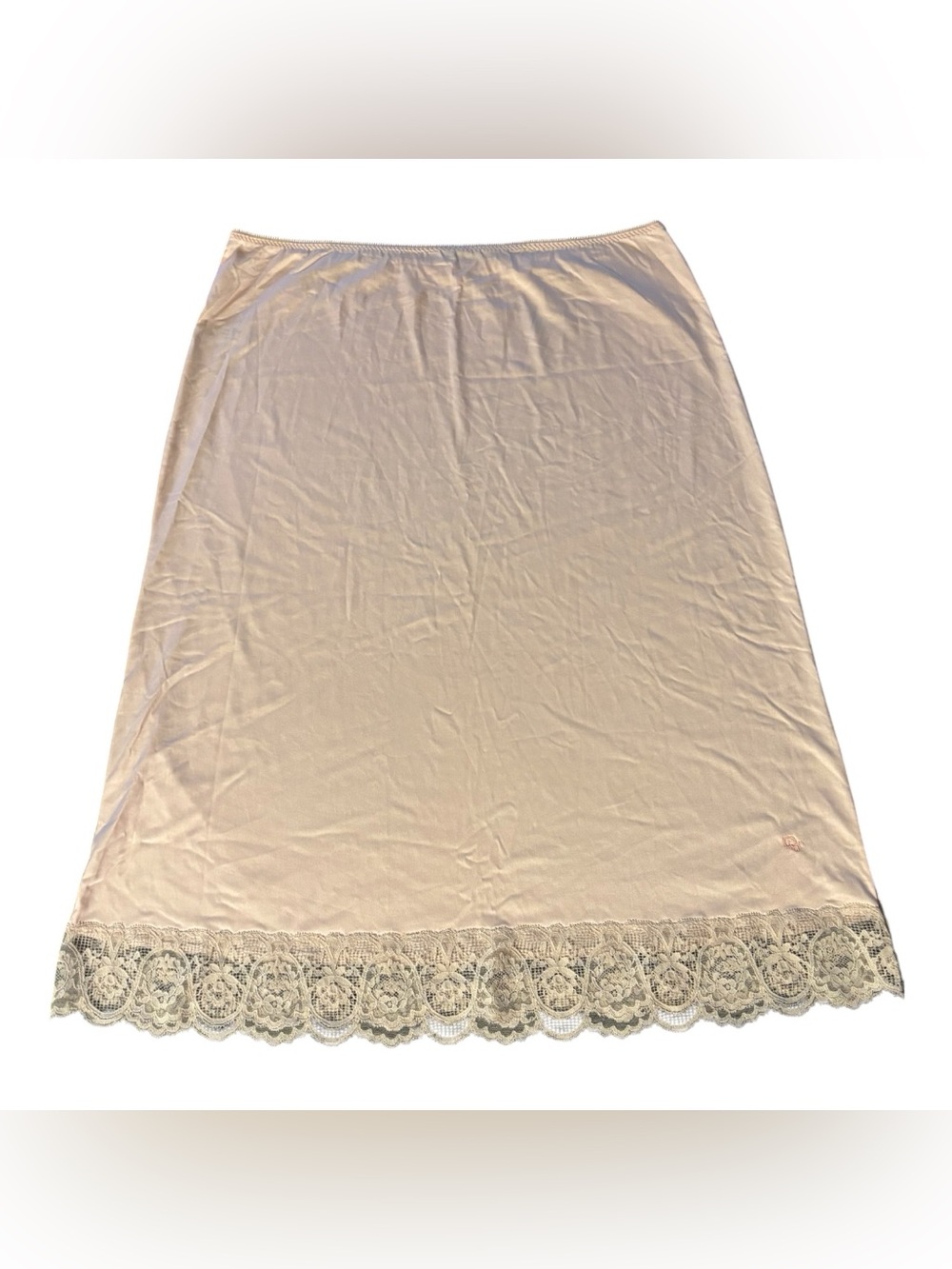 Vintage Dior Blush Pink Lace-Trim Half Slip